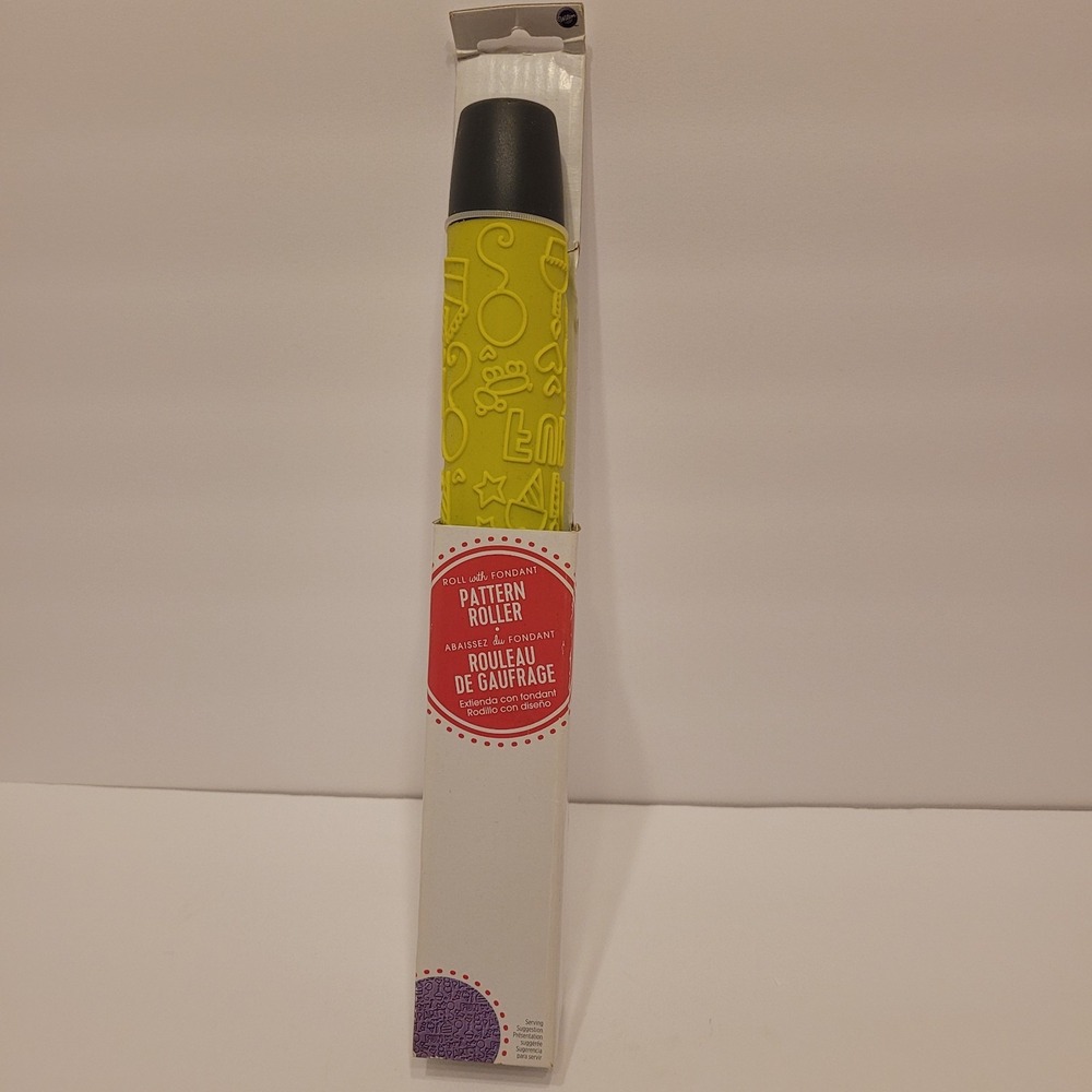 NEW! Wilton‎ Silicone Pattern Roller  With Cake Ballon Ice Cream Pictures FUN